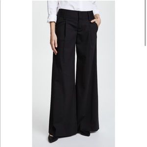 NWT Alice and Olivia Wool Sateen Lowrise Eric Trouser Pant
